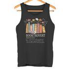 Booktrovert Cozy Book Lover Lustiges Buch Nerd Literarischer Humor Tank Top