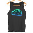 Dampflok Modelleisenbahn Kinder Herren Jungen Eisenbahn Tank Top
