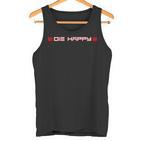 Die Happy Chwarz Cartoon Klein Kurzarm Klassisch Baumwolle Tank Top