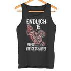 Endlich 15 Moped Freigeschaltet Geburtstag Mopedfahrer Tank Top