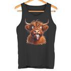 Highland Kuh Tiermotiv Lustiges Hochlandrind Kuhmotiv Tank Top