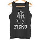 Lustige Italienische Handgeste Figgo Grafik Ficko Tank Top