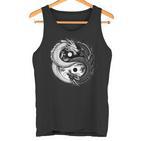Yin Und Yang Chinesischer Dracheintage Drachen Japanisch Tank Top