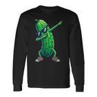 Dab Gurke Tanzende Dabbing Gurke Gemüse Langarmshirts