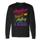 Grundschule Abschluss 2026 Tschüss Abflug In Die 5 Klasse Langarmshirts