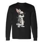 Hasengesicht Mitonnenbrille Kappe Ostern Tag Für Jungen Herren Kinder Langarmshirts