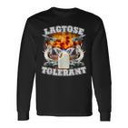 Laktosetolerant Meme Lustigeltsampezifisch Dank Meme Langarmshirts