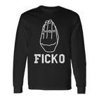 Lustige Italienische Handgeste Figgo Grafik Ficko Langarmshirts