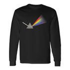 Prisma Mit Regenbogenfarben Und Weißem Lichtstrahl Langarmshirts