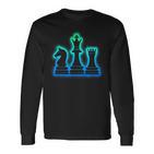 Schachfigurenchachspiel Kinder Herren Jungenchach Langarmshirts