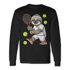Tennis Faultier Lustig Geschenkpruch Langarmshirts