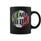 Ciao Bella Mit Italienischer Flagge Italienisches Tassen