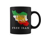 Iran Flagge Karte Löweonnechwert Free Iran Unterstützung Frauen Des Iran Tassen
