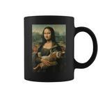 Mona Lisa Mit Orangefarbener Katze Lustige Kunstmalerei Tassen