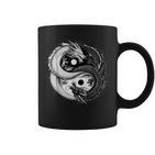 Yin Und Yang Chinesischer Dracheintage Drachen Japanisch Tassen