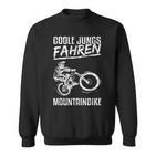 Coole Jungs Fahren Mountainbike Mtb Fahrrad Kinder Jungen Sweatshirt
