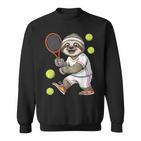 Tennis Faultier Lustig Geschenkpruch Sweatshirt