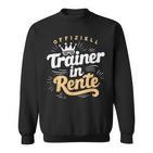 Trainer In Rente Abschied Ruhestand Lustig Fitness Sweatshirt