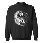 Yin Und Yang Chinesischer Dracheintage Drachen Japanisch Sweatshirt