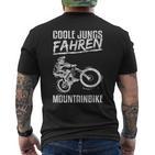 Coole Jungs Fahren Mountainbike Mtb Fahrrad Kinder Jungen T-Shirt mit Rückendruck