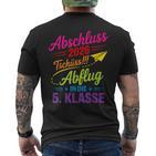 Grundschule Abschluss 2026 Tschüss Abflug In Die 5 Klasse T-Shirt mit Rückendruck