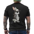 Hasengesicht Mitonnenbrille Kappe Ostern Tag Für Jungen Herren Kinder T-Shirt mit Rückendruck
