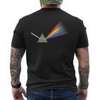Prisma Mit Regenbogenfarben Und Weißem Lichtstrahl T-Shirt mit Rückendruck