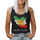 Iran Flagge Karte Löweonnechwert Free Iran Unterstützung Frauen Des Iran Tank Top Frauen