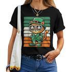 Katze Irisches Kleeblatt Männer Frauen Kinder Lustigt Patrick's Day T-shirt Frauen