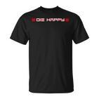 Die Happy Chwarz Cartoon Klein Kurzarm Klassisch Baumwolle T-Shirt