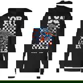 4Th Birthday Monster Truck Four Ever Wild 4 Year Old Boys Long Sleeve T-Shirt