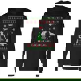 Dinosaurs And Santa Ugly Christmas Sweater Long Sleeve T-Shirt