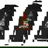 Howdy Christmas Tree Western Cowgirl Boots Xmas Lights Long Sleeve T-Shirt