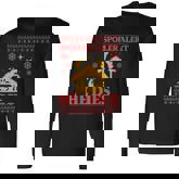 Spoiler Alert He Dies Jesus Nativity Scene Ugly Christmas Long Sleeve T-Shirt