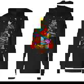 Yarn Christmas Tree Crochet Knitting Quilter Sewing Long Sleeve T-Shirt