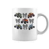 Checkered In My Monster Truck Mama Era Monster Truck Mom Coffee Mug