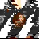 Meowdy Cat Cowboy Hat Vintage Wild West Western Pun Women Hoodie