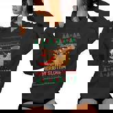 Merry Slothmas Ugly Christmas Sweater Cute Xmas Sloth Santa Women Hoodie