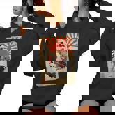 Vintage Japanese Samurai Capybara Rooster Chicken Anime Women Hoodie