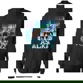 Juneau Alaska Bear Northern Lights Sweatshirt