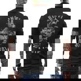 Kinda Fit Sorta Fat Gym Bear Weightlifting Workout Men's T-shirt Back Print