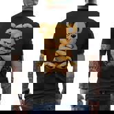 Teddy Bear Angry Teddy Bear Lover Graphic Humor Men's T-shirt Back Print