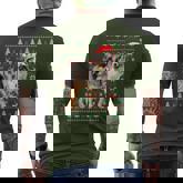 Australian Shepherd Dog Christmas Ugly Sweater Santa Xmas Men's T-shirt Back Print