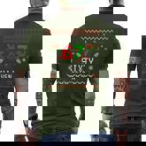 67 Six Seven Meme Ugly Christmas Sweater Men's T-shirt Back Print