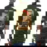 Christmas Polar Bear Cute Polar Bear Santa Hat Men's T-shirt Back Print