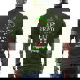 Grammy Elf Squad Xmas Family Matching Group Christmas Elf Men's T-shirt Back Print