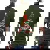 Howdy Christmas Tree Western Cowgirl Boots Xmas Lights Men's T-shirt Back Print