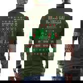 Oh This Calls For A Spreadsheet Christmas Ugly Sweater Excel Men's T-shirt Back Print