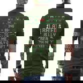 Being Related To Me Christmas Family Xmas Ugly Pajamas Men's T-shirt Back Print