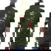 Rockin Santa Electric Guitar Christmas Rock Music Xmas Men's T-shirt Back Print